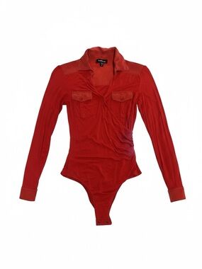 bebe Vibrant Red Girls' V-Neck Top